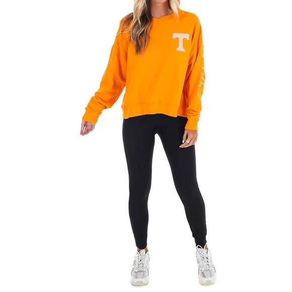 NEW STEWART SIMMONS university of tennessee boxy sweatshirt in orange - Picture 4 of 5